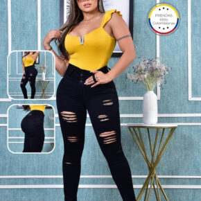 Jean skinny, levanta Cola push-up con bolsillos - Image 1