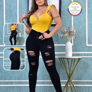 Jean skinny, levanta Cola push-up con bolsillos