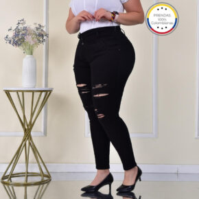 Jean skinny, levanta Cola push-up con bolsillos - Image 2