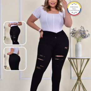Jean skinny, levanta Cola push-up con bolsillos - Image 1