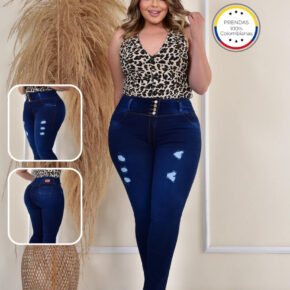 Jean skinny, levanta Cola push-up con bolsillos - Image 1