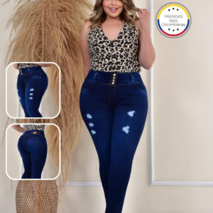 Jean skinny, levanta Cola push-up con bolsillos