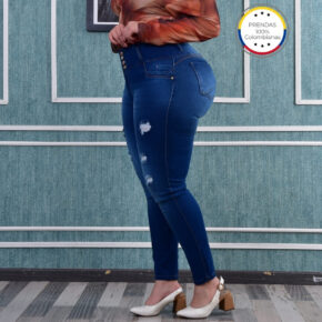 Jean skinny, levanta Cola push-up con bolsillos - Image 2