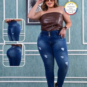 Jean skinny, levanta Cola push-up con bolsillos
